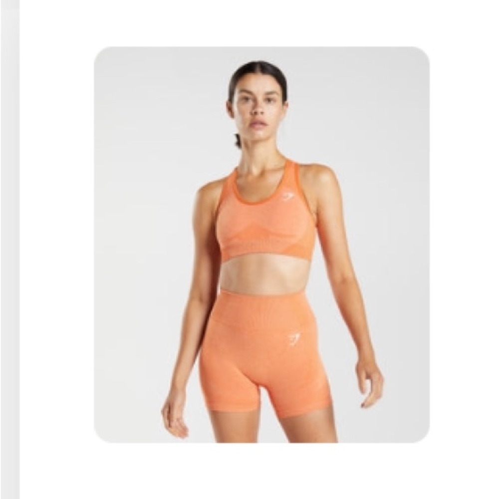 GYMSHARK vital seamless set in tangerine